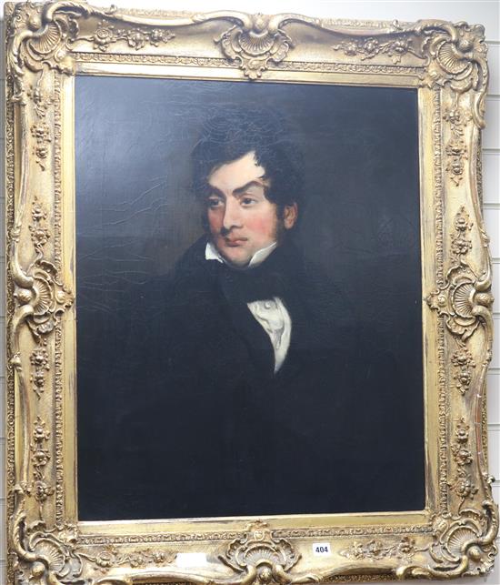 19th century English School, oil on canvas, portrait of a gentlemen, 74 x 61cm